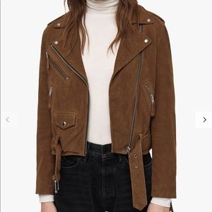 AllSaints Sarana Suede Biker Jacket